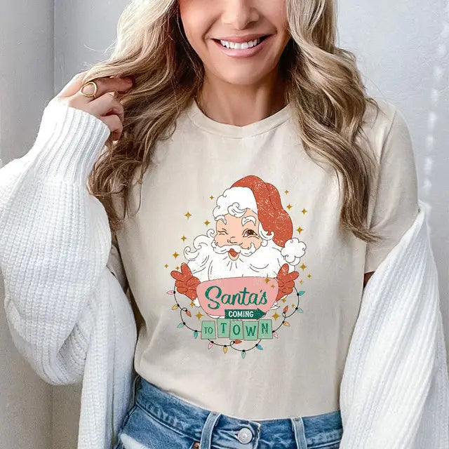 Retro Santa Graphic Tee - Lily Rose Co. Marketplace 