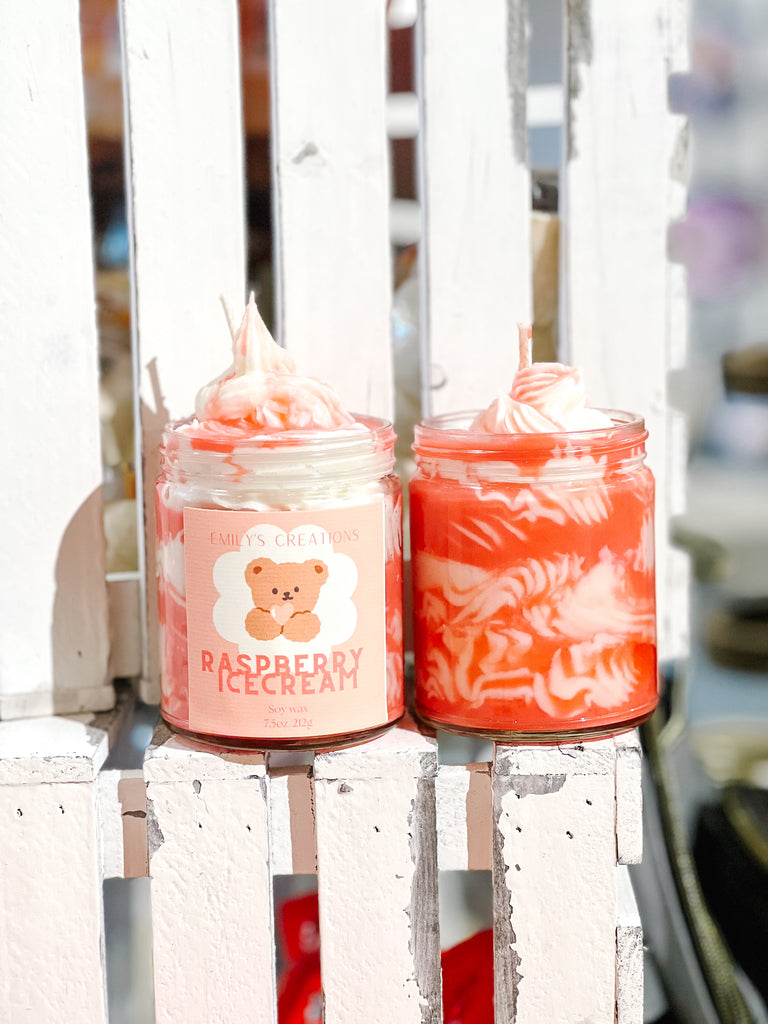 Raspberry Icecream Candle - Lily Rose Co. Marketplace 