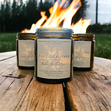 Fireside Flicker - Boho Candle Collection - Lily Rose Co. Marketplace 